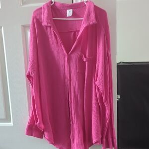 Shade & Shore Vibrant Pink Top